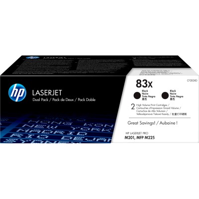 Тонер-картридж набор из 2 шт HP 83X Black 2-pack LJ Toner Cartridge (CF283XD)