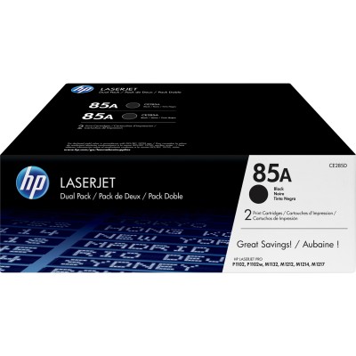 Тонер-картридж набор из 2 шт HP 85A Black Dual Pk LJ Toner Cartridge (CE285AF)