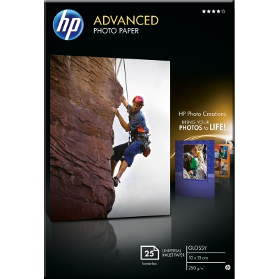 Бумага HP Advanced Glossy Photo Paper 250 g/m-10 x 15 cm borderless/25 sht Q8691A