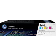 Тонер-картридж набор из 3 шт HP 126A CYM Tri-Pack LJ Toner Cartridge (CF341A)