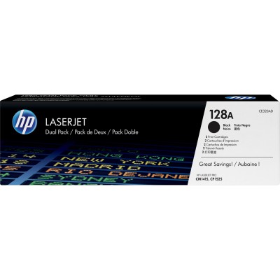 Тонер-картридж набор из 2 шт HP 128A Black Dual Pk LJ Toner Cartridge (CE320AD)