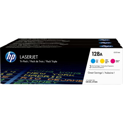 Тонер-картридж набор из 3 шт HP 128A CYM Tri-Pack LJ Toner Cartridge (CF371AM)