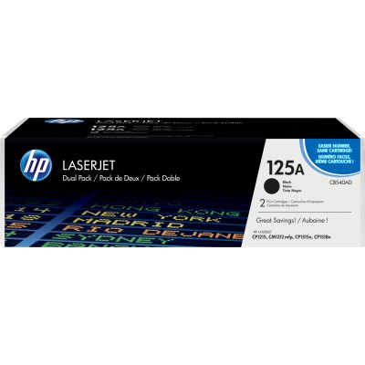 Тонер-картридж набор из 2 шт HP CLJ CB540A Dual Pack Print Crtg (CB540AD)