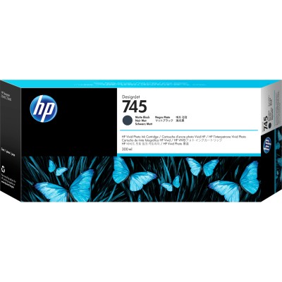 Картридж HP 745 300-ml Matte Black Ink Cartridge (F9K05A)