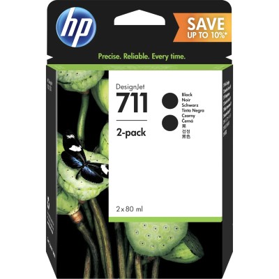 Набор картриджей HP 711 80ml Black Ink Crtg 2-Pack (P2V31A)