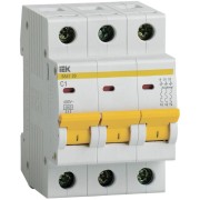 Выключатель автоматический модульный 3п C 1А 4.5кА ВА47-29 KARAT IEK MVA20-3-001-C