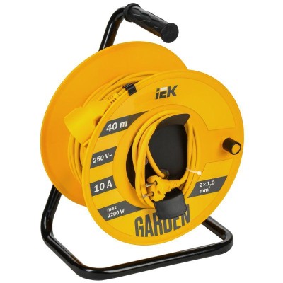 Удлинитель на катушке 1х40м Garden УК40 2P 2х1.0кв.мм IEK GD-KP50-10-01-40