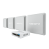 Маршрутизатор Набор Keenetic Voyager Pro 4-Pack Гигабитный интернет-центр с Mesh Wi-Fi 6 AX1800, анализатором спектра Wi-Fi, 2-портовым Smart-коммутатором, переключателем режима роутер/ретранслятор и питанием Power over Ethernet (БП не входят в комплект) 