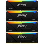 Память оперативная Kingston 32GB 3200MT/s DDR4 CL16 DIMM (Kit of 4) FURY Beast RGB