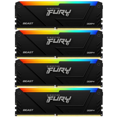 Память оперативная Kingston 32GB 3200MT/s DDR4 CL16 DIMM (Kit of 4) FURY Beast RGB