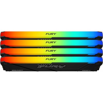 Память оперативная Kingston 64GB 3200MT/s DDR4 CL16 DIMM (Kit of 4) FURY Beast RGB