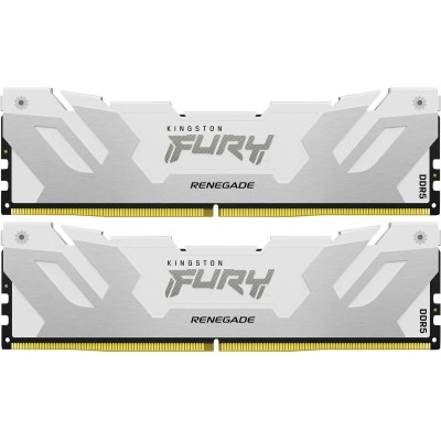 Память оперативная Kingston 32GB 6400MT/s DDR5 CL32 DIMM (Kit of 2) FURY Renegade White XMP