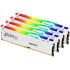 Память оперативная Kingston 128GB 5200MT/s DDR5 CL40 DIMM (Kit of 4) FURY Beast White RGB XMP