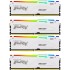 Память оперативная Kingston 128GB 5200MT/s DDR5 CL40 DIMM (Kit of 4) FURY Beast White RGB XMP