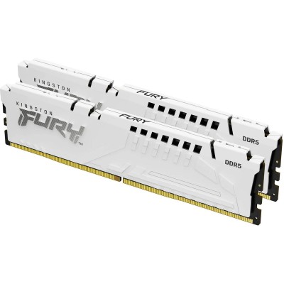 Память оперативная Kingston 64GB 5200MT/s DDR5 CL40 DIMM (Kit of 2) FURY Beast White XMP