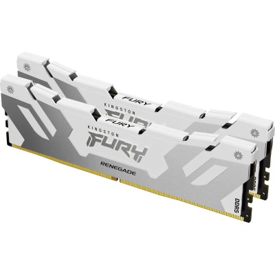 Память оперативная Kingston 32GB 6400MT/s DDR5 CL32 DIMM (Kit of 2) FURY Renegade White XMP