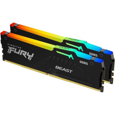 Память оперативная Kingston 16GB 6000MT/s DDR5 CL36 DIMM (Kit of 2) FURY Beast RGB EXPO