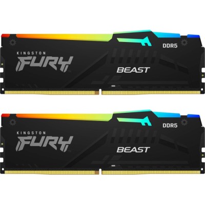 Память оперативная Kingston 16GB 6000MT/s DDR5 CL36 DIMM (Kit of 2) FURY Beast RGB EXPO