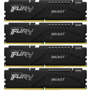 Память оперативная Kingston 64GB 6000MT/s DDR5 CL40 DIMM (Kit of 4) FURY Beast Black XMP