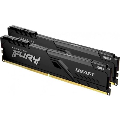 Память оперативная Kingston 32GB 2666MT/s DDR4 CL16 DIMM (Kit of 2) FURY Beast Black