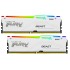 Память оперативная Kingston 32GB 5600MT/s DDR5 CL40 DIMM (Kit of 2) FURY Beast White RGB XMP