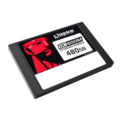 Твердотельный накопитель Kingston SSD DC600M, 480GB, 2.5" 7mm, SATA3, 3D TLC, R/W 560/470MB/s, IOPs 94 000/41 000, TBW 876, DWPD 1 (12 мес)