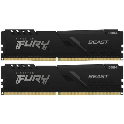 Память оперативная Kingston 32GB 2666MT/s DDR4 CL16 DIMM (Kit of 2) FURY Beast Black