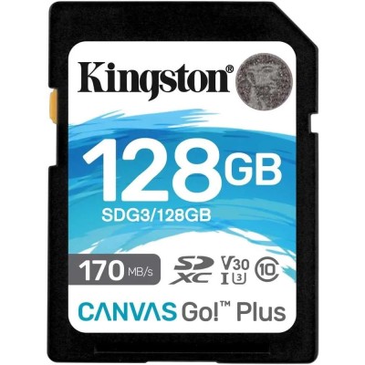 Карта памяти Kingston 128GB SDXC Canvas Go Plus 170R C10 UHS-I U3 V30 Kingston 128GB SDXC Canvas Go Plus 170R C10 UHS-I U3 V30