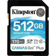 Карта памяти Kingston 512GB SDXC Canvas Go Plus 170R C10 UHS-I U3 V30 Kingston 512GB SDXC Canvas Go Plus 170R C10 UHS-I U3 V30