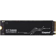 Твердотельный накопитель Kingston SSD KC3000, 512GB, M.2(22x80mm), NVMe, PCIe 4.0 x4, 3D TLC, R/W 7000/3900MB/s, IOPs 450 000/900 000, DRAM buffer 512MB, TBW 400, DWPD 0.71, with Heat Spreader (5 лет)