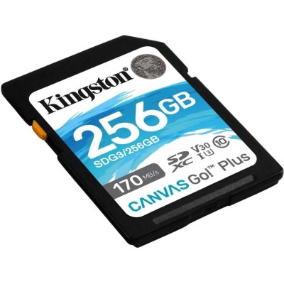 Карта памяти Kingston 256GB SDXC Canvas Go Plus 170R C10 UHS-I U3 V30 Kingston 256GB SDXC Canvas Go Plus 170R C10 UHS-I U3 V30