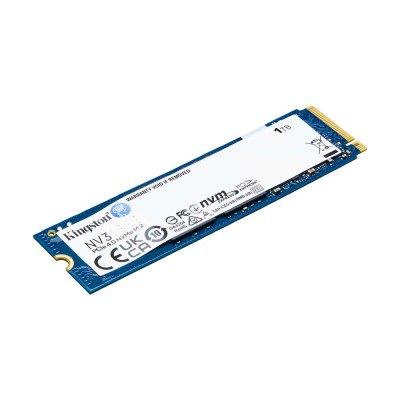 Твердотельный накопитель Kingston SSD NV3, 1000GB, M.2(22x80mm), NVMe, PCIe 4.0 x4, 3D TLC, R/W 6000/4000MB/s, TBW 320, DWPD 0.3 (3 года)