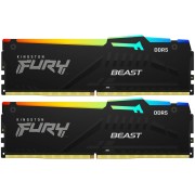 Память оперативная Kingston 64GB 5600MT/s DDR5 CL40 DIMM (Kit of 2) FURY Beast RGB XMP