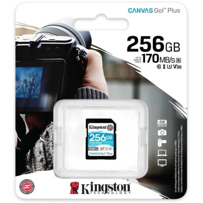 Карта памяти Kingston 256GB SDXC Canvas Go Plus 170R C10 UHS-I U3 V30 Kingston 256GB SDXC Canvas Go Plus 170R C10 UHS-I U3 V30