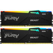 Память оперативная Kingston 64GB 6000MT/s DDR5 CL30 DIMM (Kit of 2) FURY Beast RGB XMP