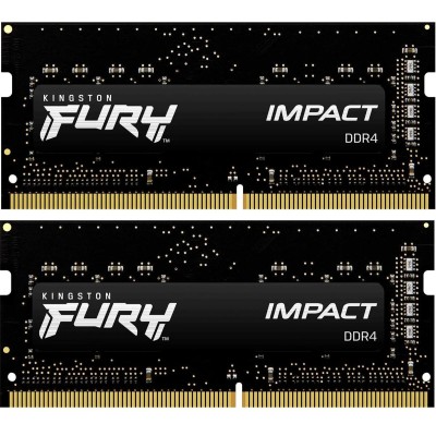 Память оперативная Kingston 32GB 2666MT/s DDR4 CL16 SODIMM (Kit of 2) FURY Impact