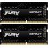 Память оперативная Kingston 32GB 2666MT/s DDR4 CL16 SODIMM (Kit of 2) FURY Impact