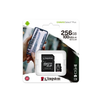 Карта памяти Kingston 256GB microSDXC Canvas Select Plus 100R A1 C10 Card + Adapter Kingston 256GB microSDXC Canvas Select Plus 100R A1 C10 Card + Adapter