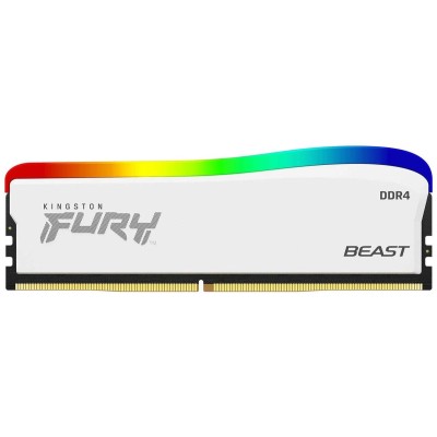 Память оперативная Kingston 16GB 3200MT/s DDR4 CL16 DIMM FURY Beast White RGB SE