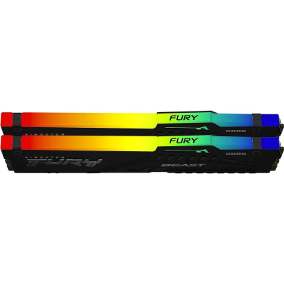 Память оперативная Kingston 64GB 6000MT/s DDR5 CL30 DIMM (Kit of 2) FURY Beast RGB XMP