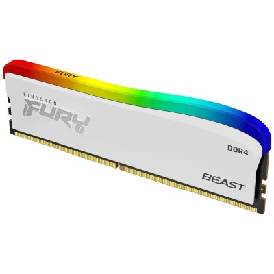 Память оперативная Kingston 16GB 3200MT/s DDR4 CL16 DIMM FURY Beast White RGB SE