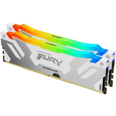 Память оперативная Kingston 32GB 6000MT/s DDR5 CL32 DIMM (Kit of 2) FURY Renegade RGB White XMP