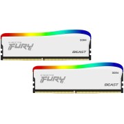 Память оперативная Kingston 32GB 3200MT/s DDR4 CL16 DIMM (Kit of 2) FURY Beast White RGB SE