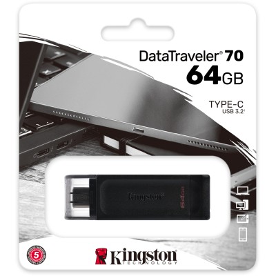 Флеш-накопитель Kingston 64Gb USB 3.2 DataTraveler 70 USB Type-C