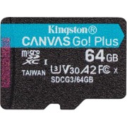 Карта памяти Kingston 64GB microSDXC Canvas Go Plus 170R A2 U3 V30 Card + ADP Kingston 64GB microSDXC Canvas Go Plus 170R A2 U3 V30 Card + ADP