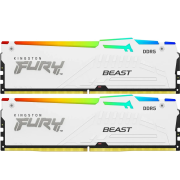 Память оперативная Kingston 32GB 6000MT/s DDR5 CL30 DIMM (Kit of 2) FURY Beast White RGB XMP