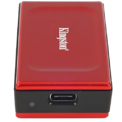 Твердотельный накопитель Kingston External SSD XS1000, 1000GB, Type-C/A, USB 3.2 Gen 2, R/W 1050/1000MB/s, 70x33x14mm, 29g., Red (12 мес)