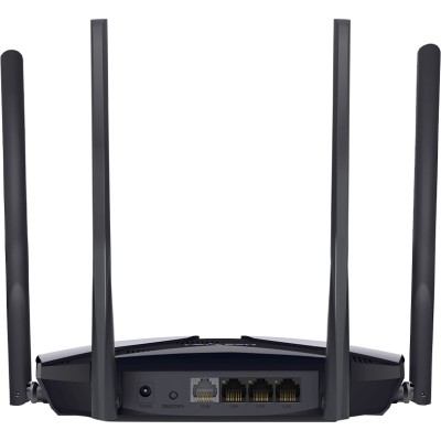 Маршрутизатор AX3000 Dual-Band Wi-Fi 6 Router, 574 Mbps at 2.4 GHz + 2402 Mbps at 5 GHz, 4x Fixed External Antennas, 3x Gigabit LAN Ports, 1x Gigabit WAN Port MR80X