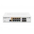 Коммутатор CRS112-8P-4S-IN Cloud Router Switch with QCA8511 400Mhz CPU, 128MB RAM, 8xGigabit LAN with PoE-out, 4xSFP, RouterOS L5, desktop case, PSU