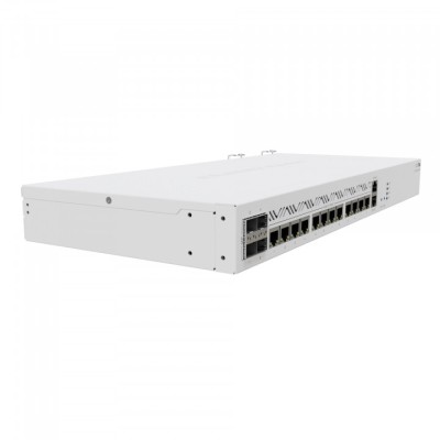 Маршрутизатор CCR2116-12G-4S+ Cloud Core Router with Amazon Annapurna Labs Alpine v3 AL73400 CPU (16-cores, 2GHz per core) and Marvell 98DX3255 switch-chip, 16GB RAM, 4xSFP+ cage, 13xGbit LAN, M.2 PCIe slot, RouterOS L6, 1U rackmount case, Dual PSU